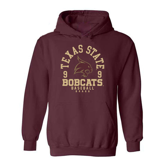 Texas State - NCAA Baseball : Travis Bragg - Classic Fashion Shersey Hooded Sweatshirt-0