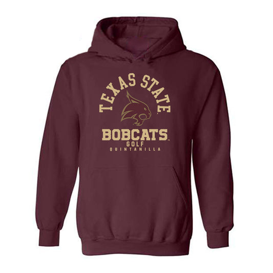 Texas State - NCAA Women's Golf : Grace Quintanilla - Classic Fashion Shersey Hooded Sweatshirt-0