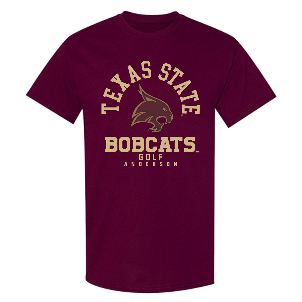 Texas State - NCAA Men's Golf : Terrin Anderson - Classic Fashion Shersey T-Shirt-0