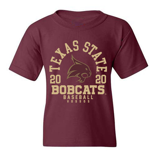 Texas State - NCAA Baseball : Justin Vossos - Classic Fashion Shersey Youth T-Shirt-0