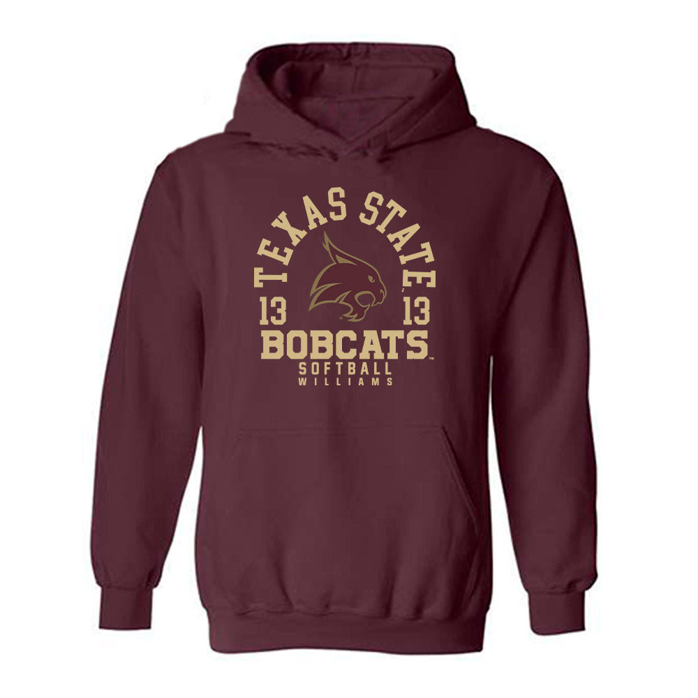 Texas State - NCAA Softball : Keely Williams - Hooded Sweatshirt