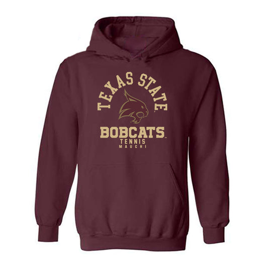 Texas State - NCAA Women's Tennis : Tadiwanashe Mauchi - Classic Fashion Shersey Hooded Sweatshirt-0