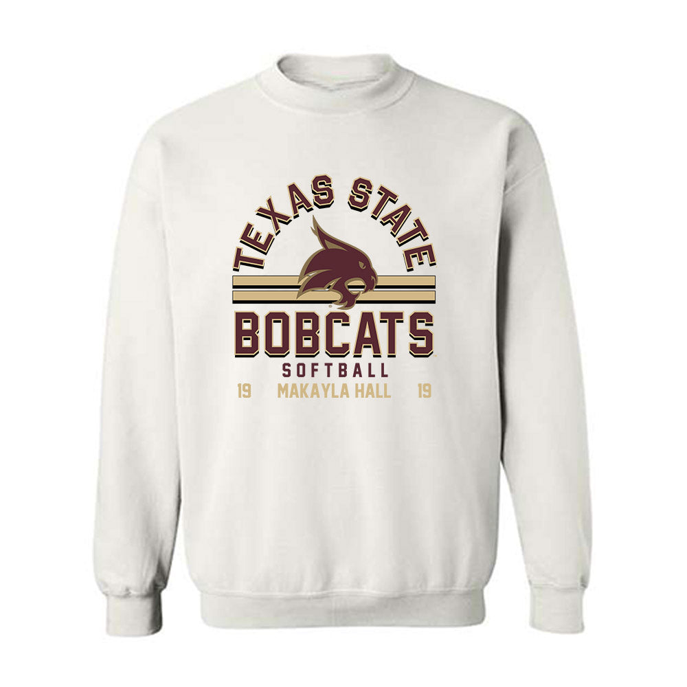 Texas State - NCAA Softball : Makayla Hall - Classic Fashion Shersey Crewneck Sweatshirt-0