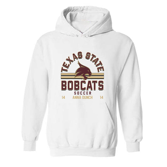 Texas State - NCAA Women's Soccer : Anna Dunch - Classic Fashion Shersey Hooded Sweatshirt-0