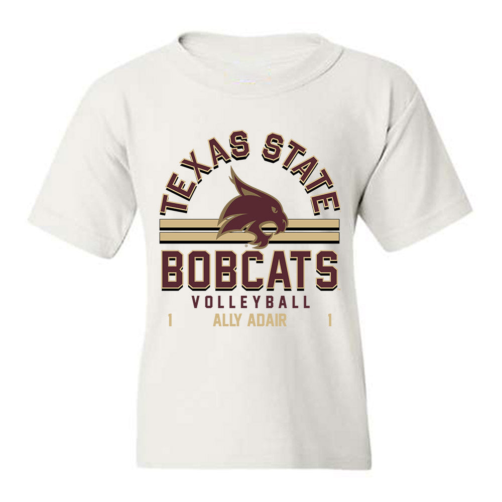 Texas State - NCAA Women's Volleyball : Ally Adair - Classic Fashion Shersey Youth T-Shirt-0