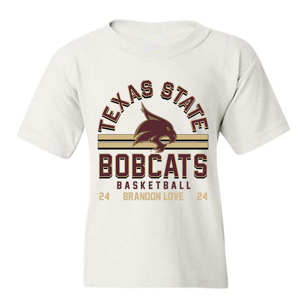 Texas State - NCAA Men's Basketball : Brandon Love - Classic Fashion Shersey Youth T-Shirt-0