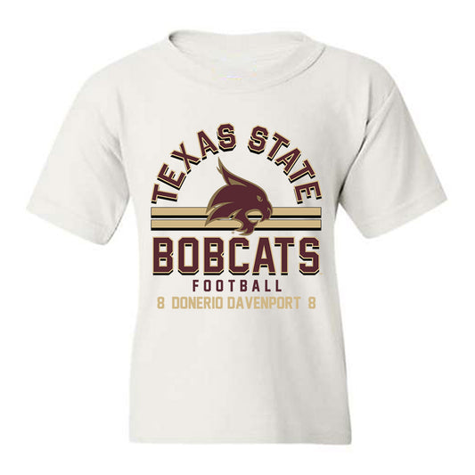 Texas State - NCAA Football : Donerio Davenport - Classic Fashion Shersey Youth T-Shirt-0