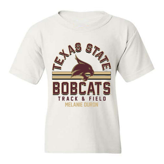 Texas State - NCAA Women's Track & Field : Melanie Duron - Classic Fashion Shersey Youth T-Shirt-0