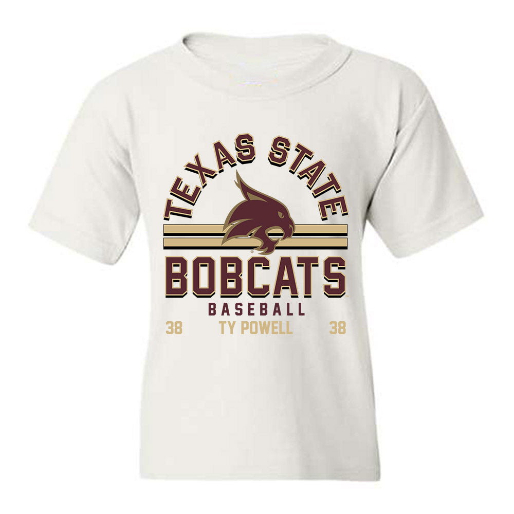 Texas State - NCAA Baseball : Ty Powell - Classic Fashion Shersey Youth T-Shirt-0