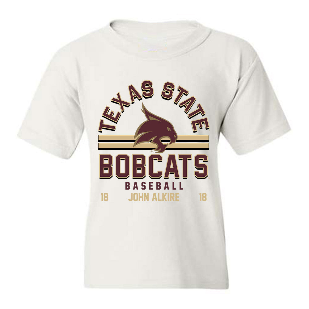 Texas State - NCAA Baseball : John Alkire - Youth T-Shirt