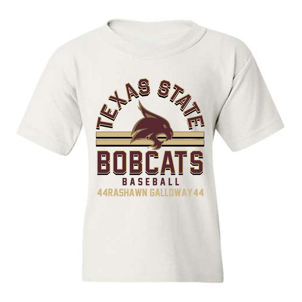 Texas State - NCAA Baseball : Rashawn Galloway - Classic Fashion Shersey Youth T-Shirt-0