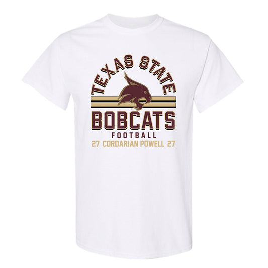 Texas State - NCAA Football : Cordarian Powell - Classic Fashion Shersey T-Shirt-0