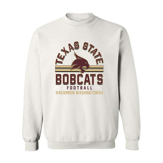 Texas State - NCAA Football : Kamren Washington - Classic Fashion Shersey Crewneck Sweatshirt-0