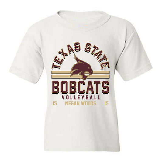 Texas State - NCAA Women's Volleyball : Megan Woods - Classic Fashion Shersey Youth T-Shirt-0