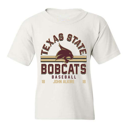 Texas State - NCAA Baseball : John Alkire - Youth T-Shirt