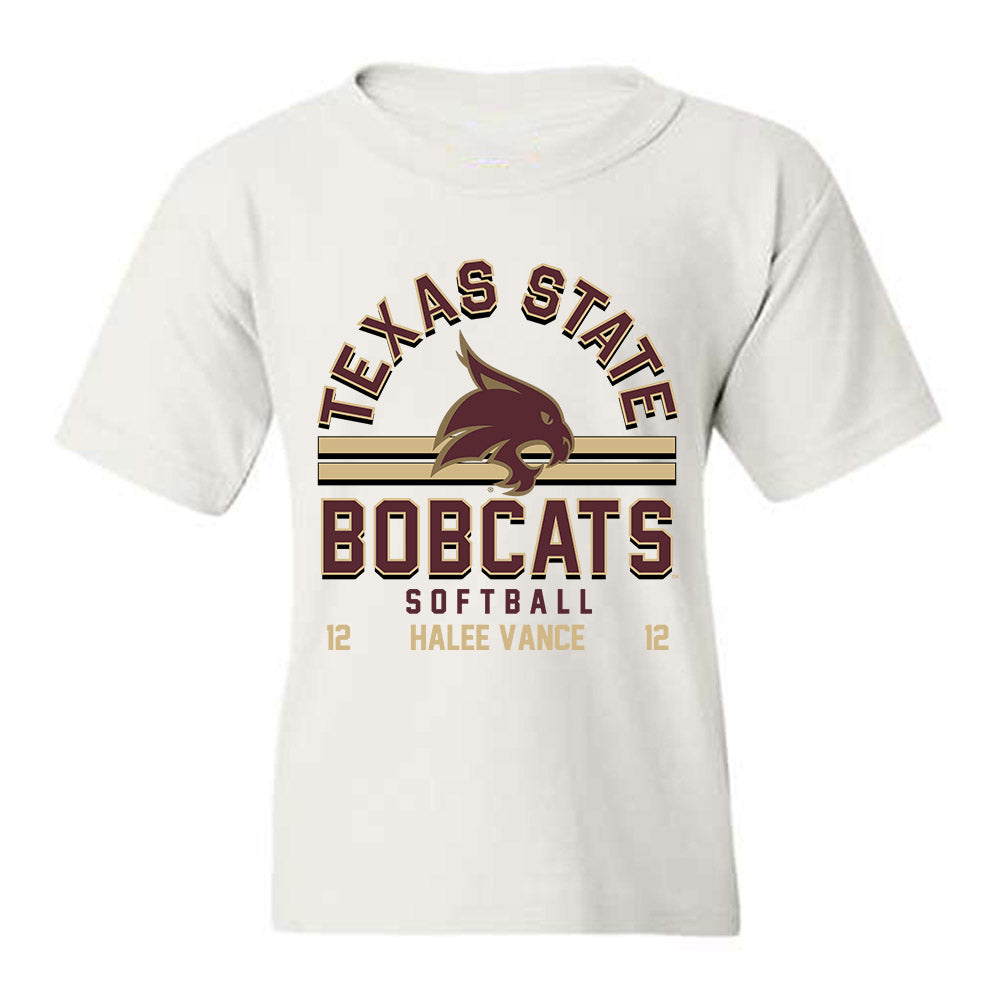 Texas State - NCAA Softball : Halee Vance - Classic Fashion Shersey Youth T-Shirt-0