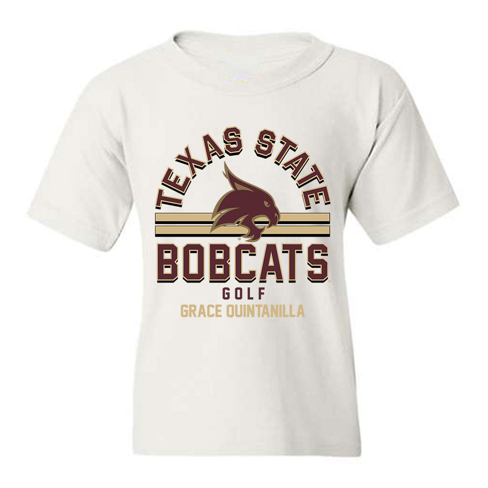 Texas State - NCAA Women's Golf : Grace Quintanilla - Classic Fashion Shersey Youth T-Shirt-0