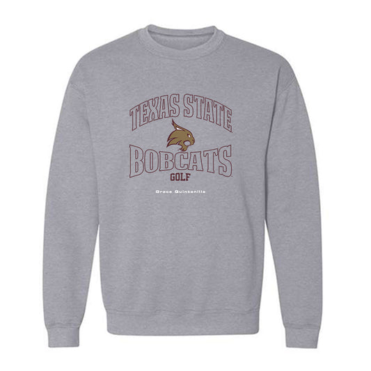 Texas State - NCAA Women's Golf : Grace Quintanilla - Crewneck Sweatshirt-0