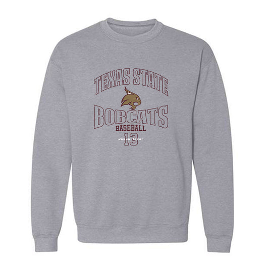 Texas State - NCAA Baseball : Jesus Tovar - Crewneck Sweatshirt-0