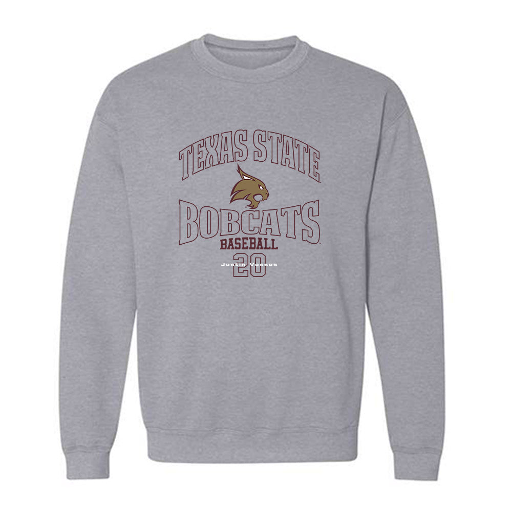 Texas State - NCAA Baseball : Justin Vossos - Crewneck Sweatshirt-0