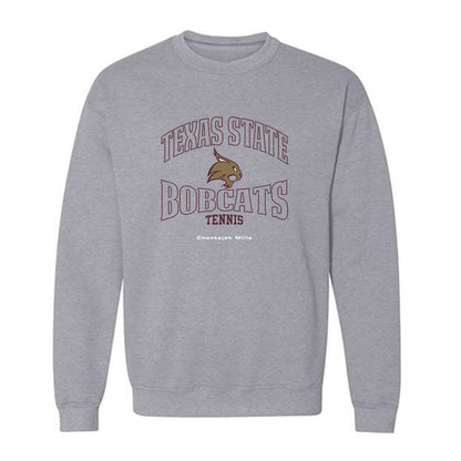 Texas State - NCAA Women's Tennis : Chantajah Mills - Crewneck Sweatshirt-0