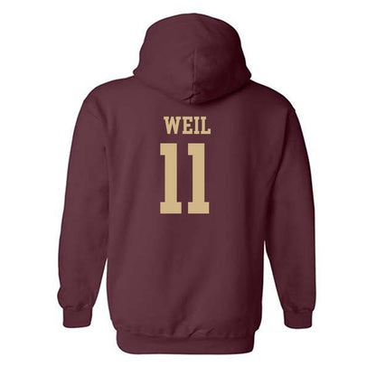 Texas State - NCAA Baseball : Kameron Weil - Classic Shersey Hooded Sweatshirt-1