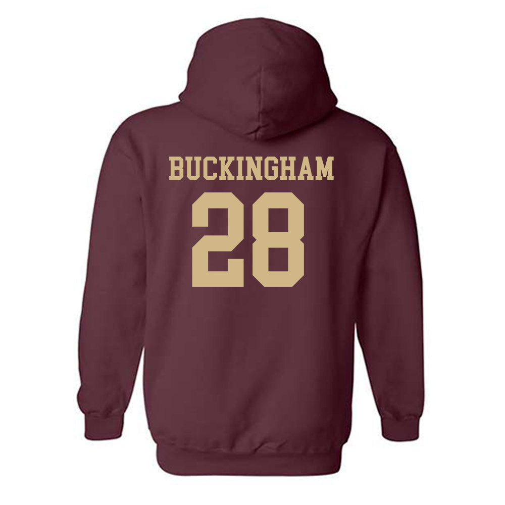 Texas State - NCAA Baseball : Dalton Buckingham - Classic Shersey Hooded Sweatshirt-1