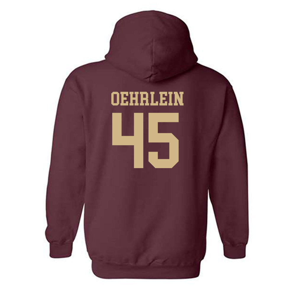 Texas State - NCAA Football : John Oehrlein - Classic Shersey Hooded Sweatshirt-1