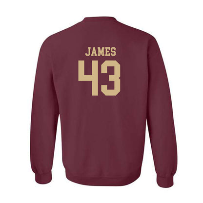 Texas State - NCAA Football : Michael James - Classic Shersey Crewneck Sweatshirt-1