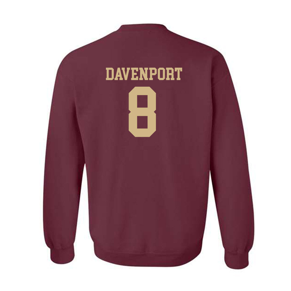 Texas State - NCAA Football : Donerio Davenport - Classic Shersey Crewneck Sweatshirt-1