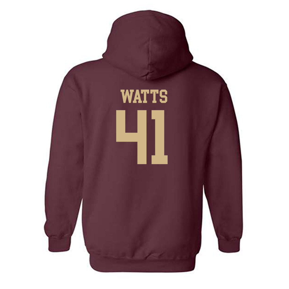 Texas State - NCAA Football : Kaden Watts - Classic Shersey Hooded Sweatshirt-1