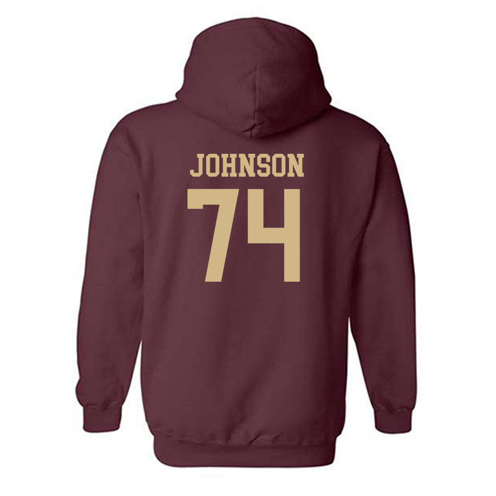 Texas State - NCAA Football : Caleb Johnson - Classic Shersey Hooded Sweatshirt-1