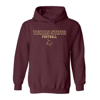 Texas State - NCAA Football : Jaydan Smith - Classic Shersey Hooded Sweatshirt-0