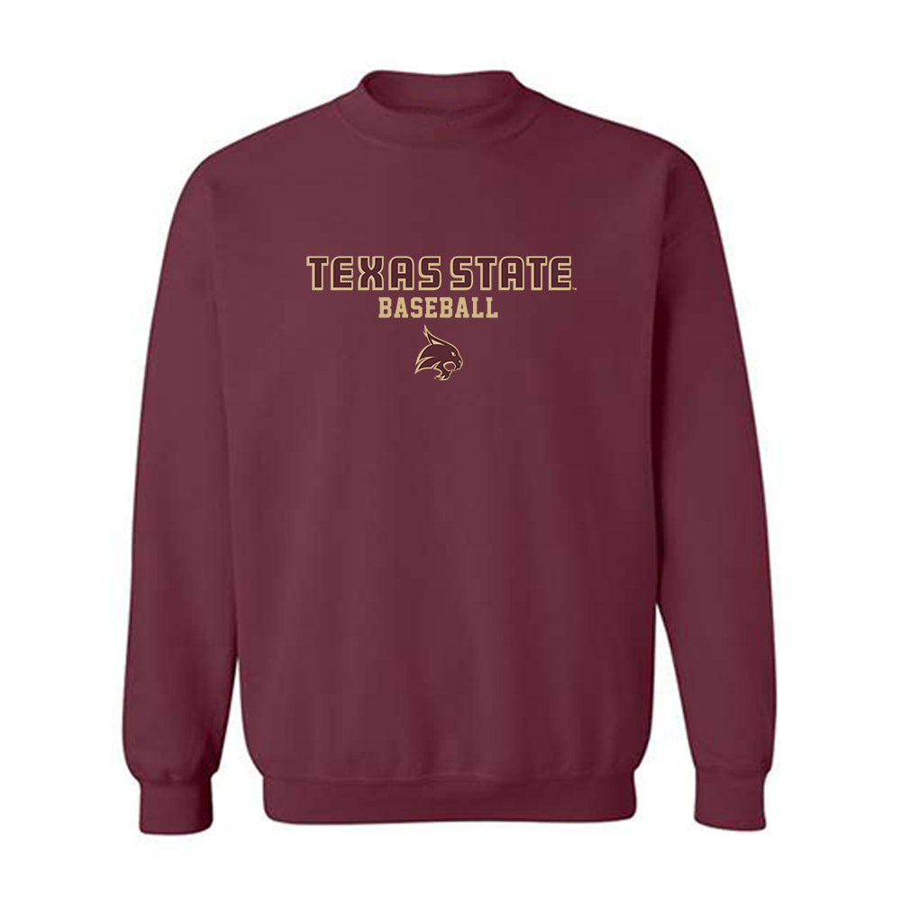 Texas State - NCAA Baseball : Austin Munguia - Classic Shersey Crewneck Sweatshirt-0