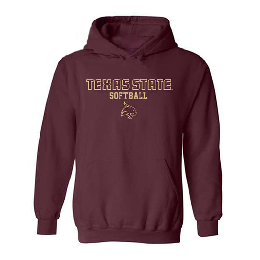 Texas State - NCAA Softball : Ava Renteria - Classic Shersey Hooded Sweatshirt-0
