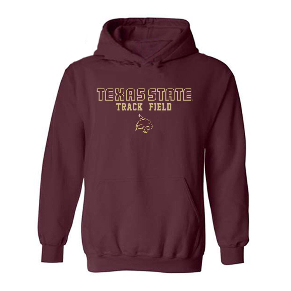 Texas State - NCAA Men's Track & Field : Easton Hammond - Hooded Sweatshirt