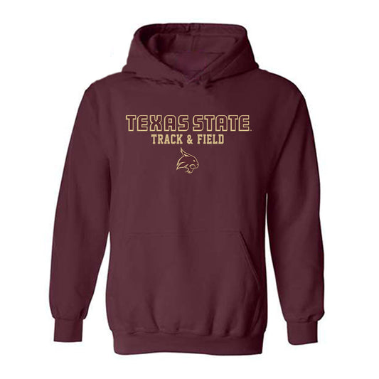 Texas State - NCAA Women's Track & Field : Mia Gonzalez - Classic Shersey Hooded Sweatshirt-0