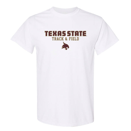Texas State - NCAA Men's Track & Field : Senai Chatman - Classic Shersey T-Shirt-0