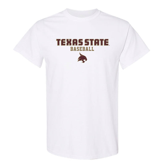 Texas State - NCAA Baseball : Caden Baker - Classic Shersey T-Shirt-0