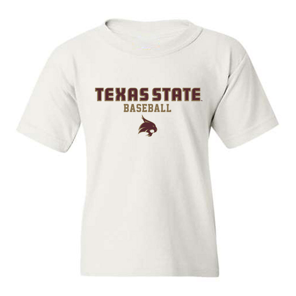 Texas State - NCAA Baseball : Jack Stroud - Classic Shersey Youth T-Shirt-0