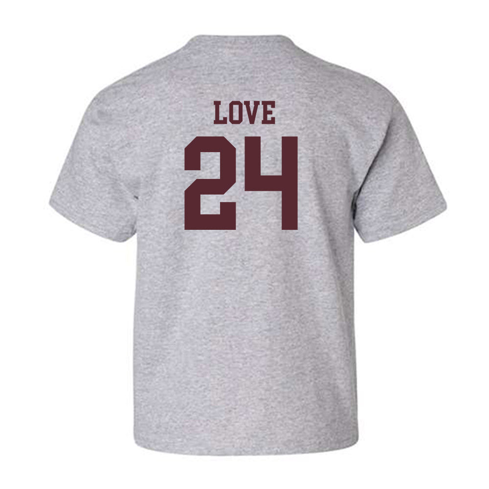 Texas State - NCAA Men's Basketball : Brandon Love - Youth T-Shirt-1