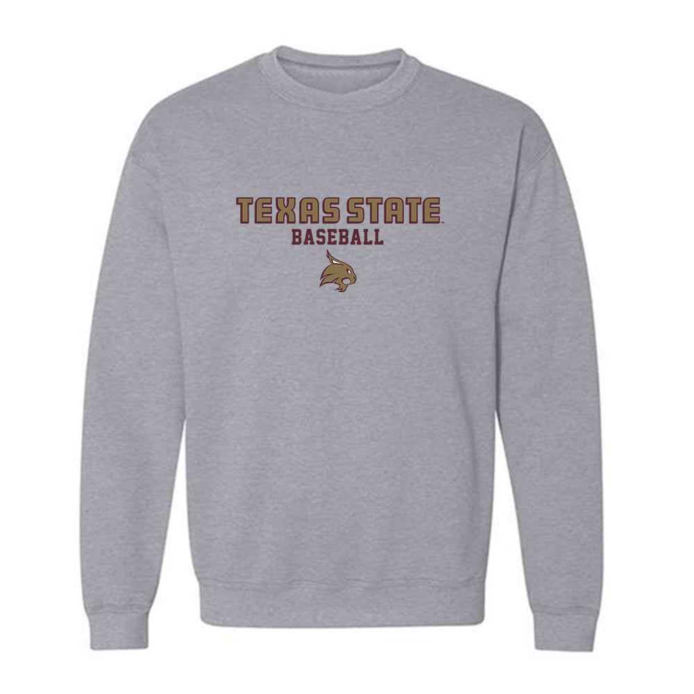 Texas State - NCAA Baseball : Manny Salas - Crewneck Sweatshirt-0