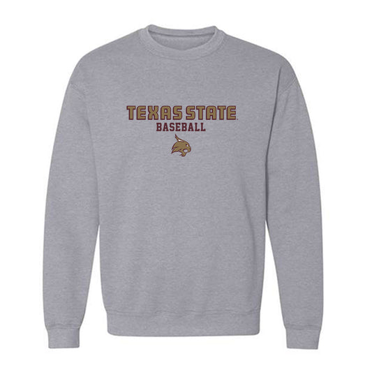 Texas State - NCAA Baseball : Manny Salas - Crewneck Sweatshirt-0