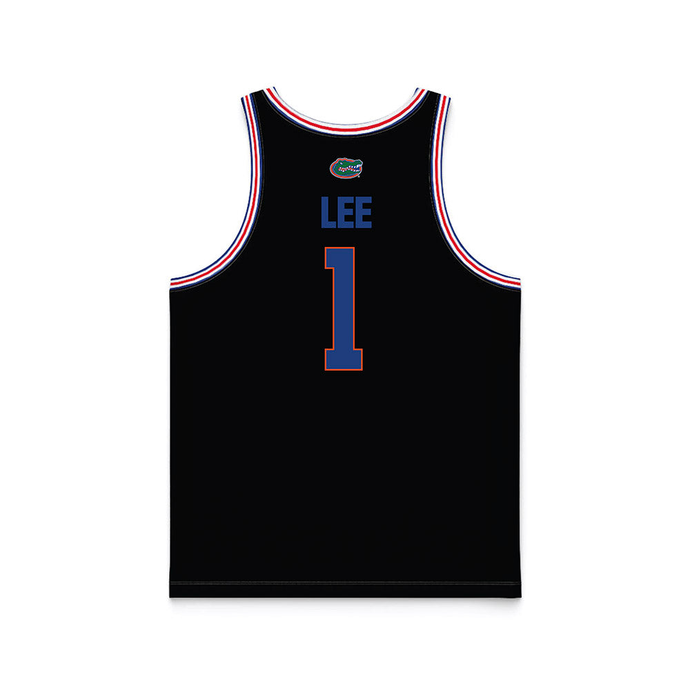 Florida - NCAA Men's Basketball : Xaivian Lee - Black Basketball Jersey-1