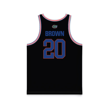 Florida - NCAA Men's Basketball : Isaiah Brown - Black Basketball Jersey