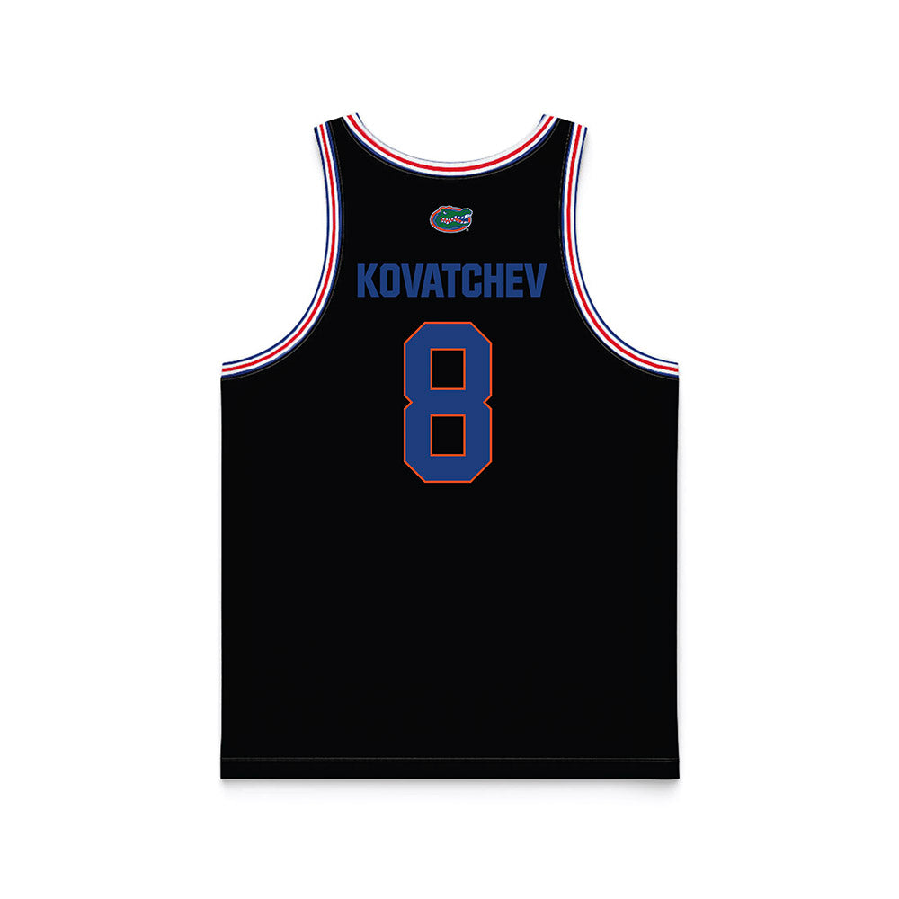 Florida - NCAA Men's Basketball : Alex Kovatchev - Black Basketball Jersey-1