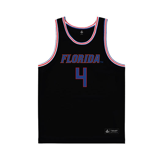 Florida - NCAA Women's Basketball : Knisha Godfrey - Black Basketball Jersey-0