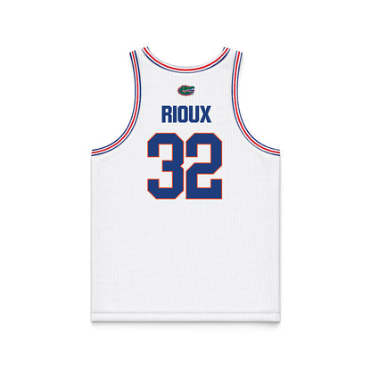 Florida - NCAA Men's Basketball : Olivier Rioux - White Basketball Jersey