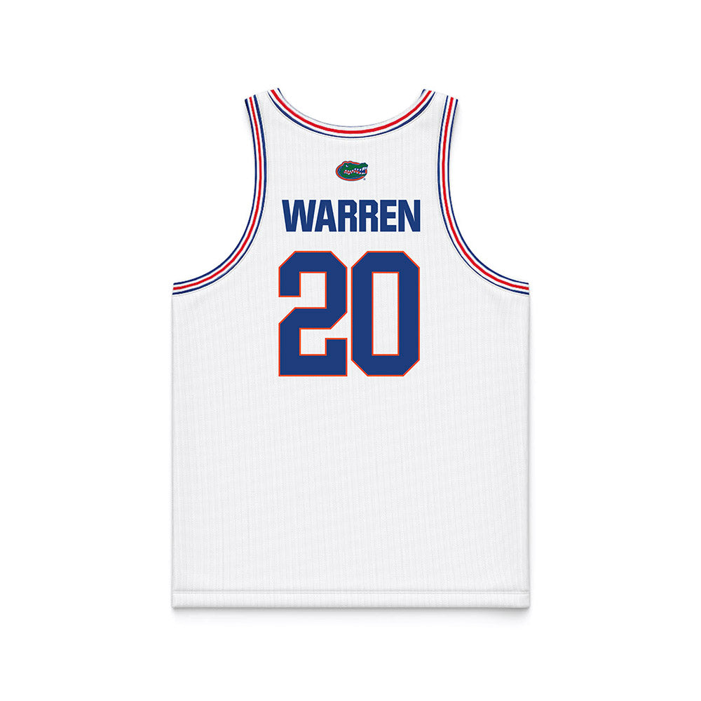 Florida - NCAA Women's Basketball : Jeriah Warren - White Basketball Jersey