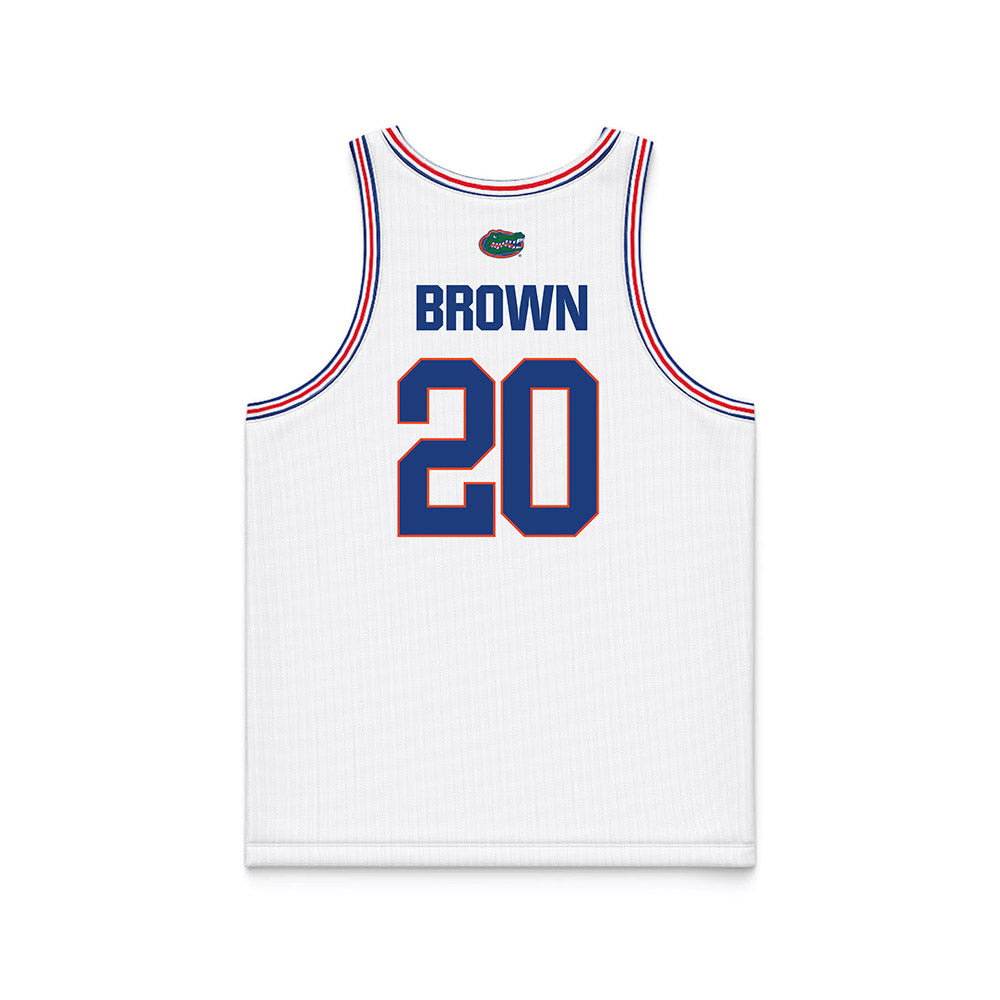 Florida - NCAA Men's Basketball : Isaiah Brown - White Basketball Jersey